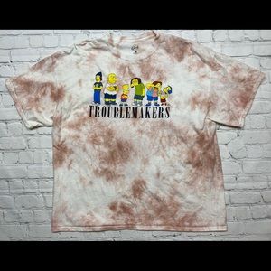 One of a Kind Simpsons Tan Tie Dye T Shirt